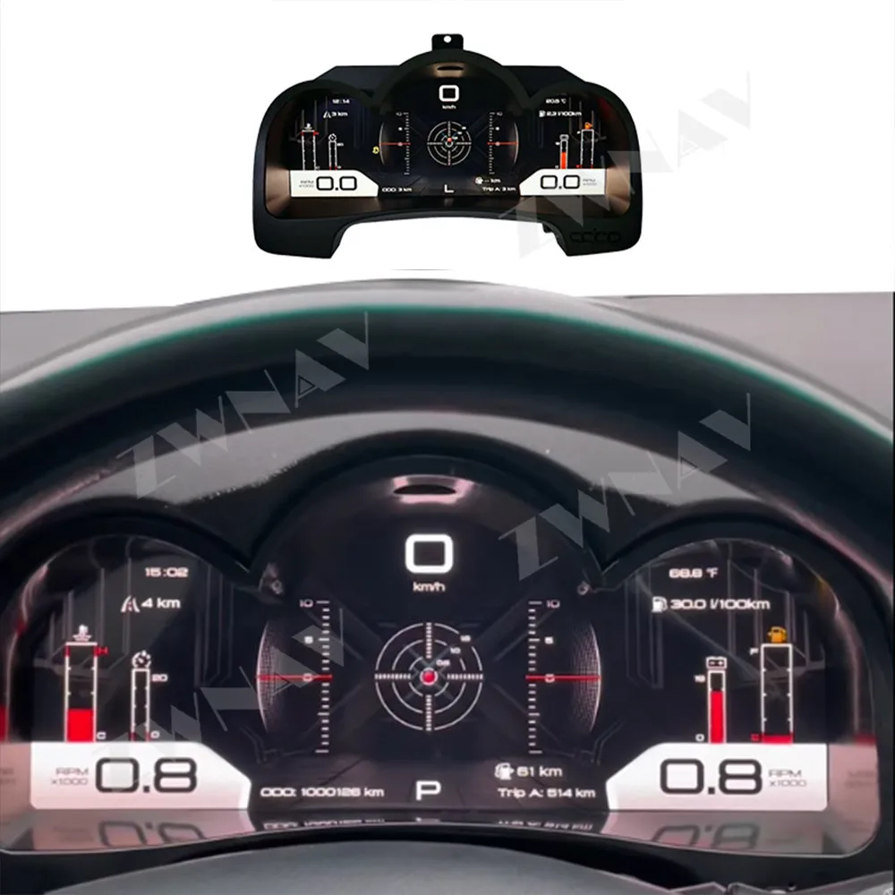 

12,3-дюймовый цифровой кластер для Toyota Hilux 2005-2015, ЖК-дисплей, приборная панель, автоматический спидометр, сменный датчик