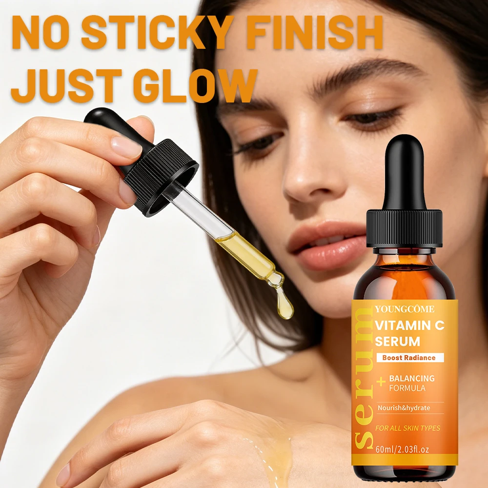 YOUNGCOME Sérum de Vitamina C, Tratamento Diário de Hidratação Equilibrante e Nutritivo, Essência Iluminadora para Todos os Tipos de Pele 40/60ml