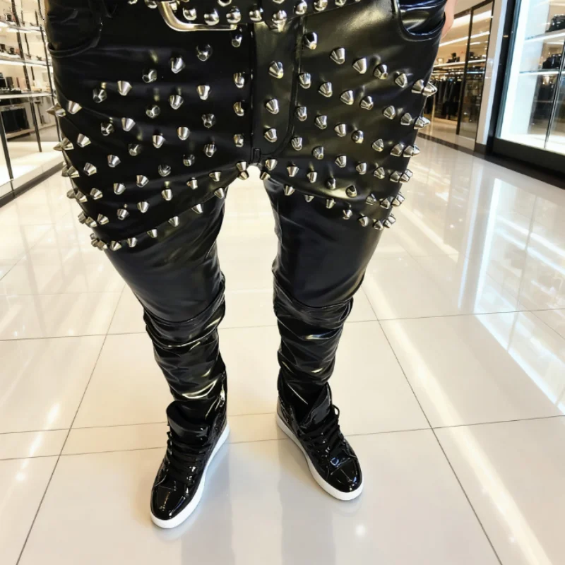 fashion-rock-discoteche-bar-dj-cantanti-spettacoli-teatrali-abbigliamento-moto-rivetto-giacca-in-pelle-da-uomo-pantaloni-slim