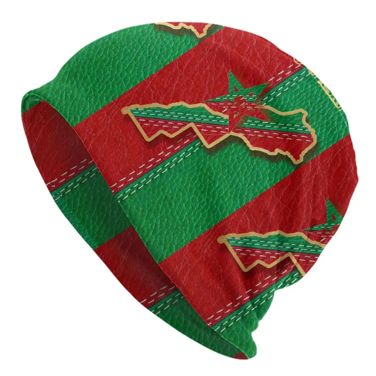 Custom Morocco Proud Skullies Beanies Caps Winter Warm Knitted Hat Women Men Hip Hop Adult Flag Bonnet Hats Outdoor Ski Cap