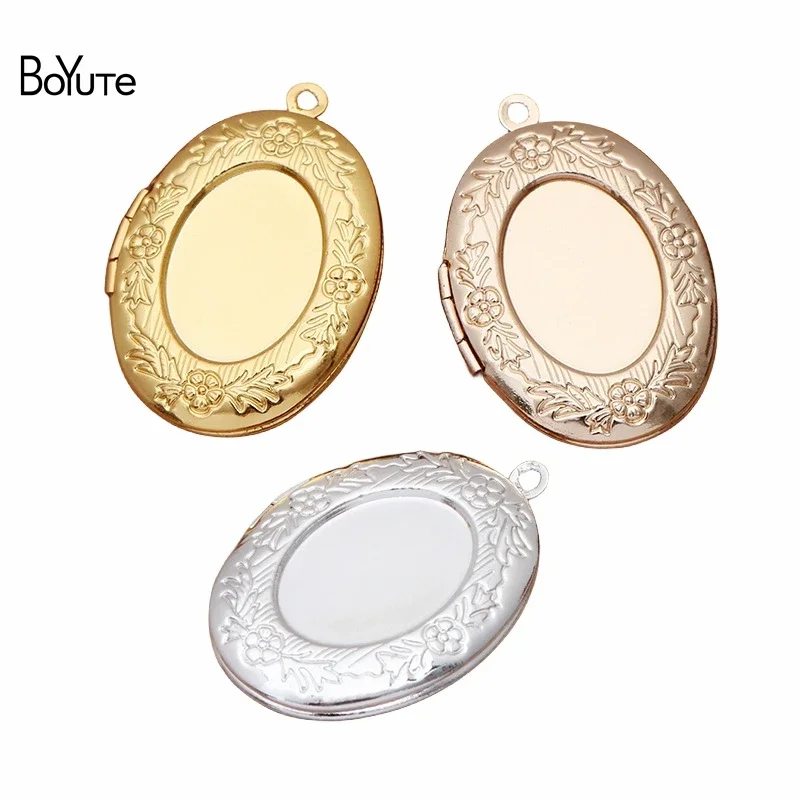 BoYuTe (10 Pieces/Lot) 22*29*5MM Pendant 13*18MM Oval Cabochon Base Tray Diy Photo Locket Pendant