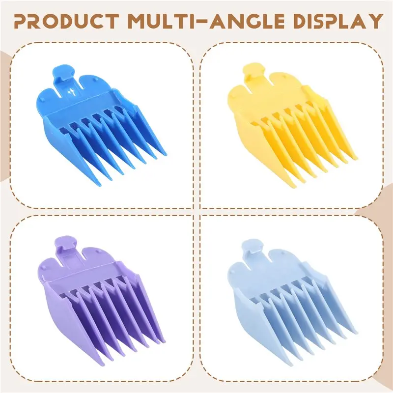B02C-Professional Hair Clipper Replacement Sheath 8 Colors&Size Limit Comb Accessory Guide Comb, Suitable For Wahl Trimmers
