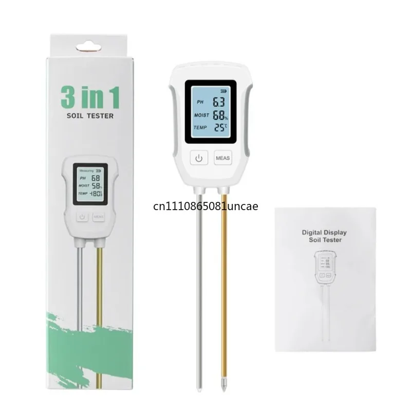 Digital 3 In 1 Soil Tester PH Temperature Humidity Meter For Garden Potted Plant Farm Soil Detection Testing Tool