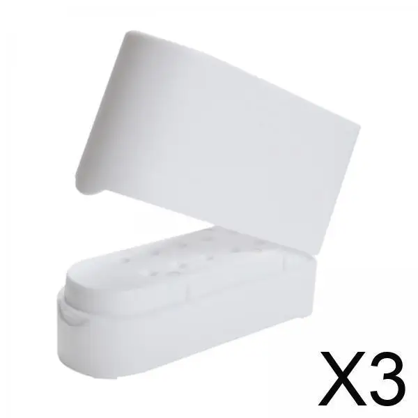 

3xNail Drill Machine and Bits Holder Stand 12 Holes for Nail Salon Home white