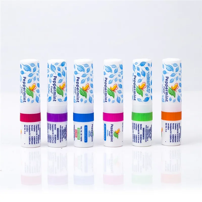 6Pcs Thailand Nasal Inhaler Relieve nausea Prevent Sunstroke Anti-influenza Relieve Motion Sickness Aromatic Peppermint Inhaler