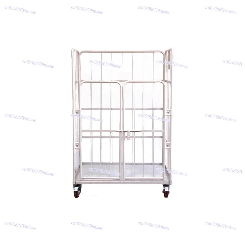 Folding logistics trolley Mobile storage cage Express turnover truck Grid push-pull truck Loading and unloading truck Tool cart
