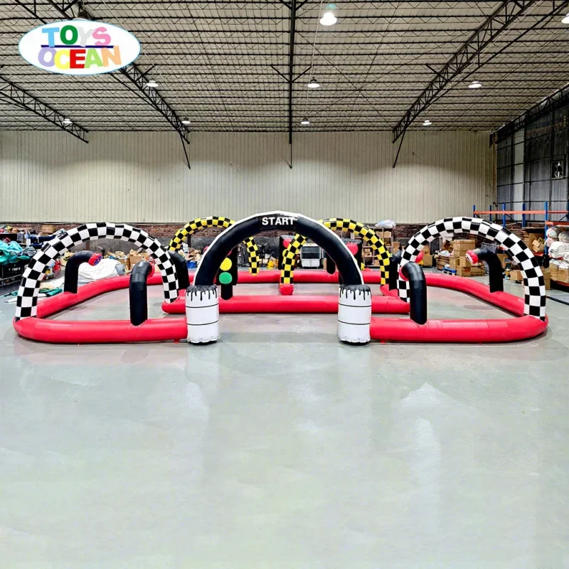 Newly Designed Inflatable Kart Track Arena Bumper Car Fence for Kids  Activities