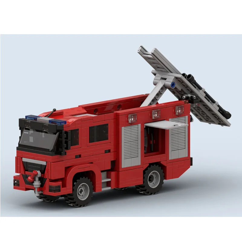 

Конструктор MOC-38873: Пожарная машина с выдвижной лестницей для городского спасения, 533 детали, подарок на день рождения для мальчиков