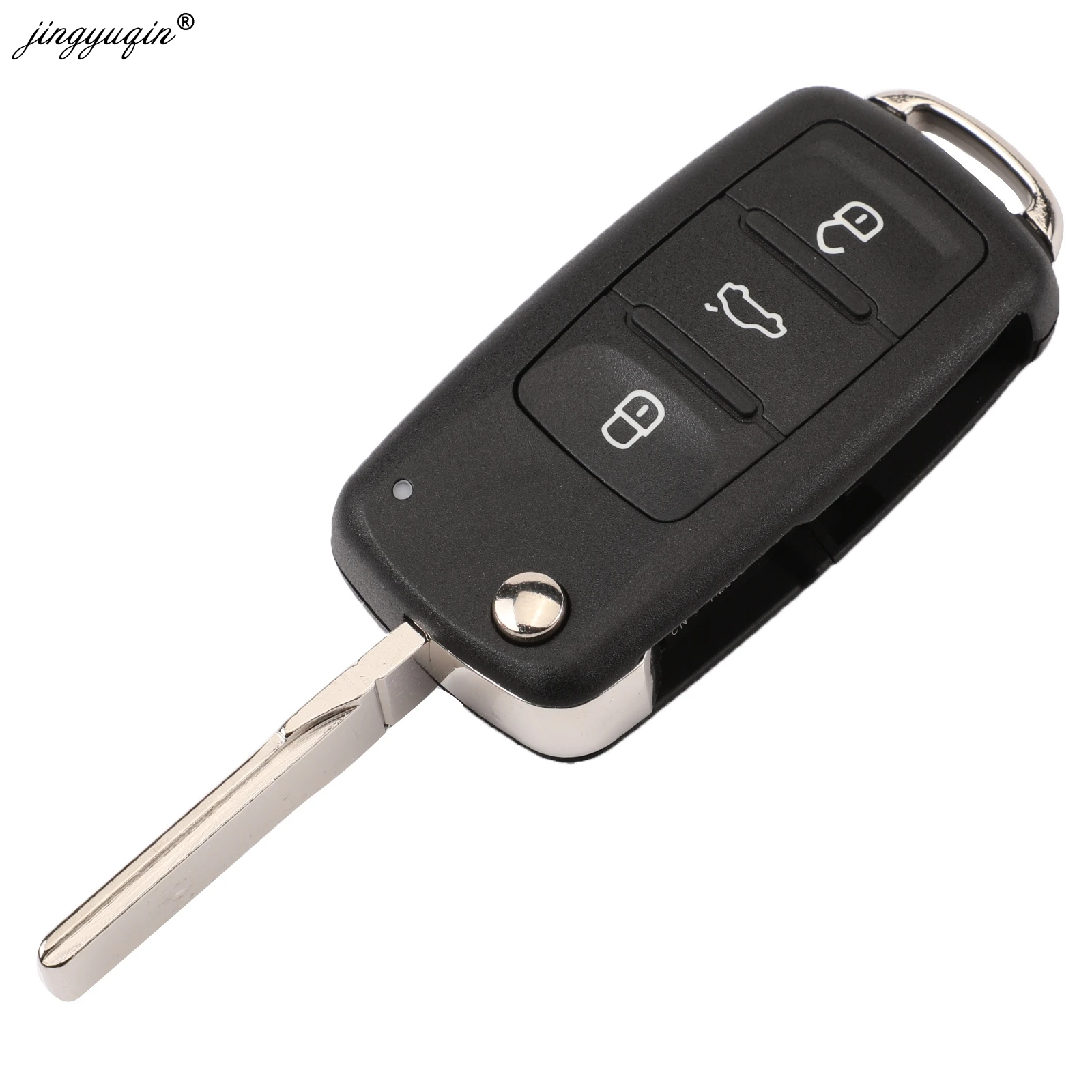Jingyuqin 10pcs 2/3/4 Pulsante Pieghevole Chiave A Distanza Borsette per VW Tiguan Golf Sagitar Polo MK6 touareg SEDILE Switchblade Caso di