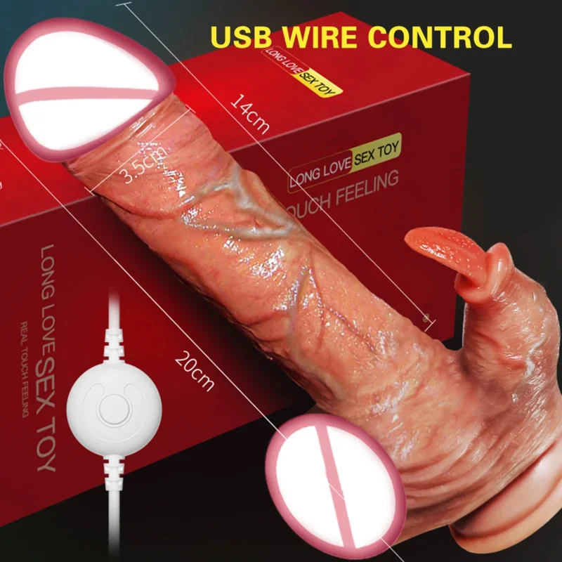 Vibrator Dildo Remote Thrusting 2026 Untuk Wanita Penis Realistis Besar Dengan Pemanas dan Suction Cup Vibrator Mainan Seks Untuk Dewasa 18+