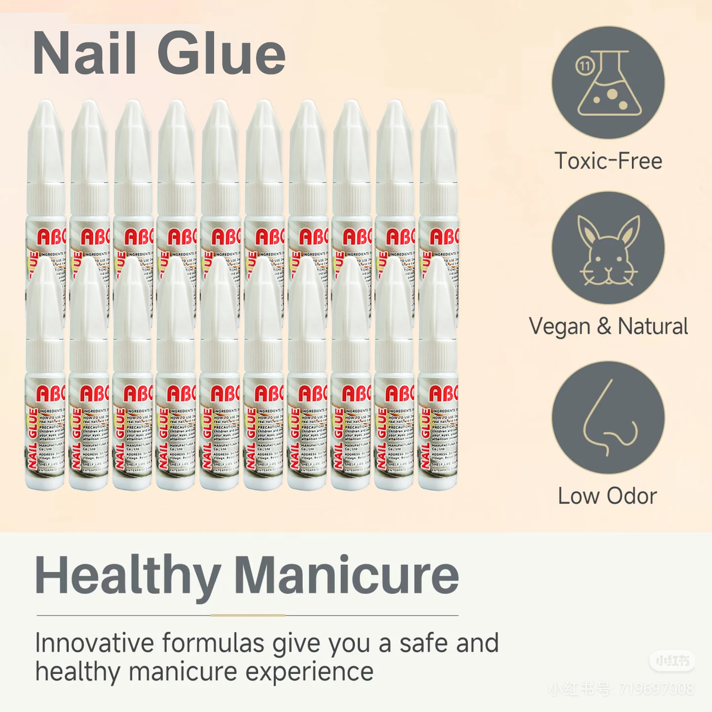 3 g/bouteille Gel d'adhérence longue durée Super fort colle à ongles à séchage rapide Salon faux ongles pointe ongles presse sur faux ongles Art en gros