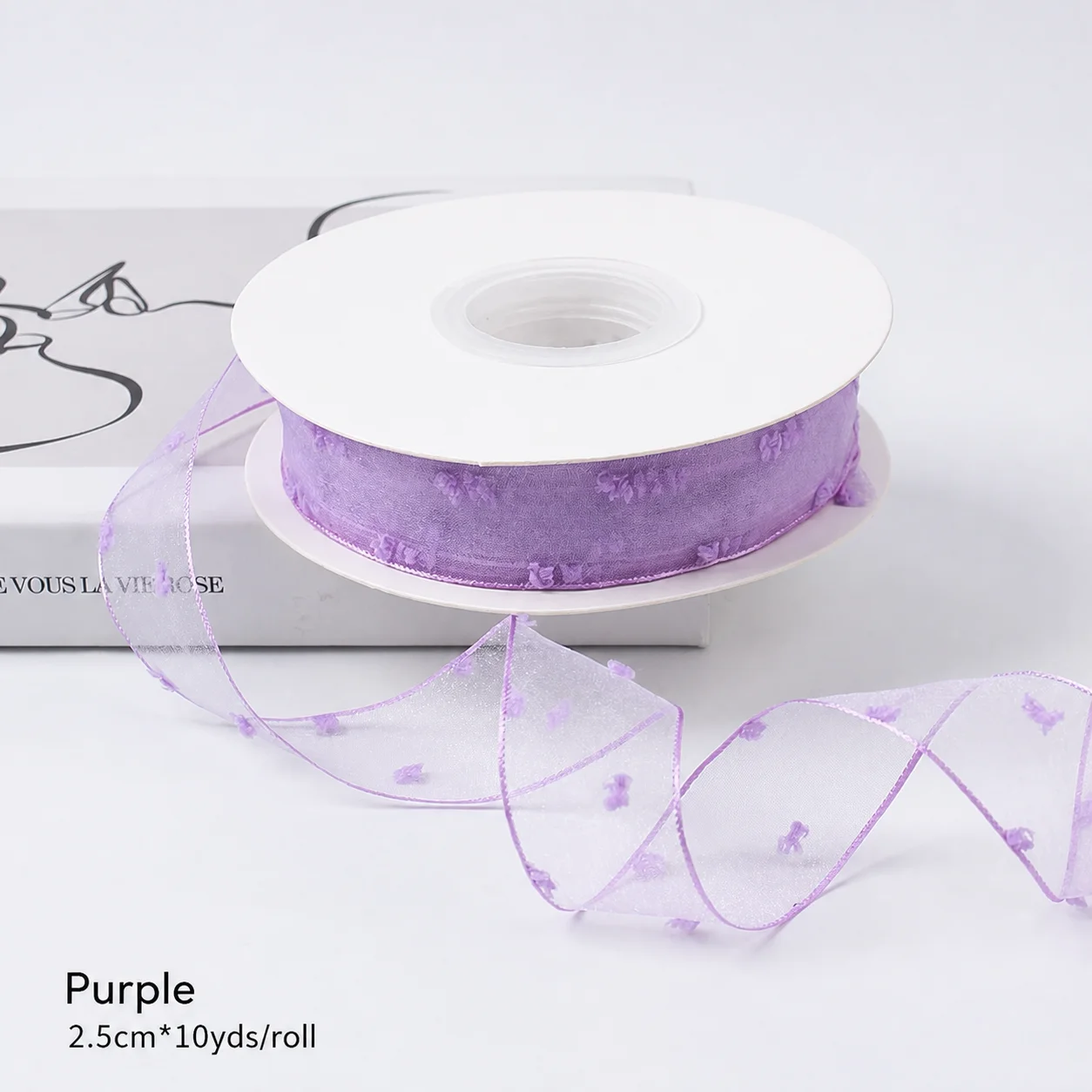 3D Printing Journal - Delikatna, lekka wstążka z trójwymiarowymi kropkami,