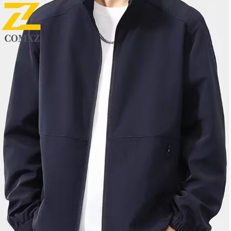

New Autumn Jacket Men Loose Fit Korean Style Outdoor Camping Sports Coat Casual Versatile For Fashion Zipper Pocket Jackets