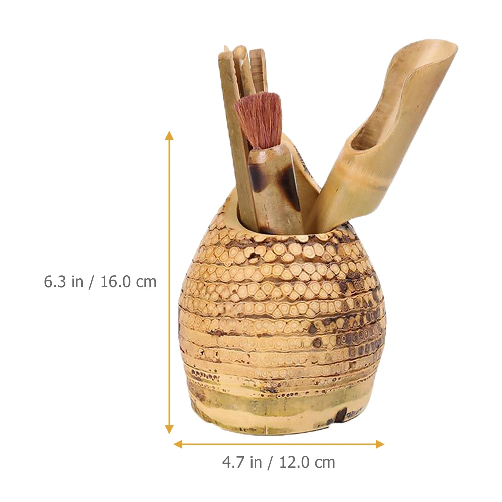 Bamboo Tea Set H made Clip Pot Tools Scoop Wear Resistance Practical Long Use Portable Easy Clean Ceremony Accessories