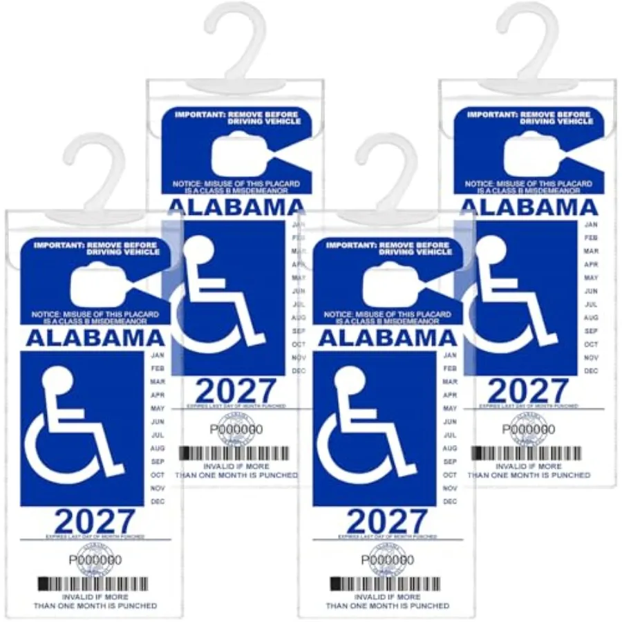 

Auto handicap placard holder, ultra-transparent PVC, clear, large hanger for disability parking