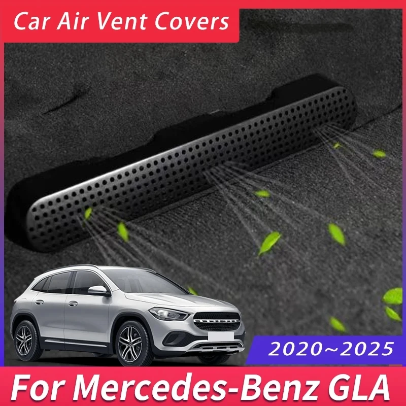

2 Pcs Car Air Vent Covers For Mercedes-Benz GLA H247 2020~2025 2021 Seat Air Duct Outlet Exhaust Cover Auto Accessories interior