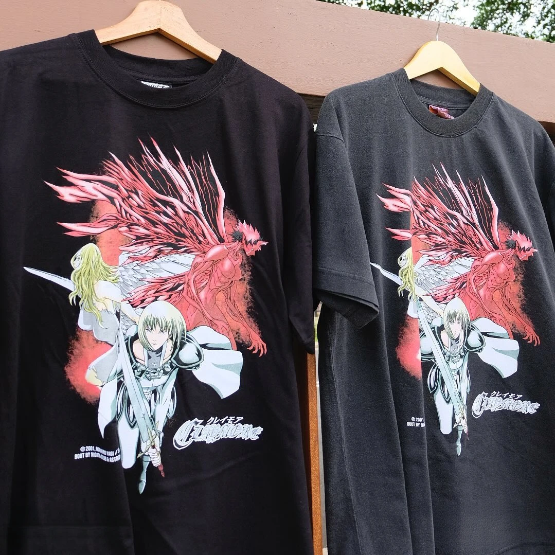 Vintage Claymore Anime Clare Norihiro Yagi Manga Grafik T-Shirt Baumwolle Herren Damen T-Shirt Sommer Streetwear – Detail 4