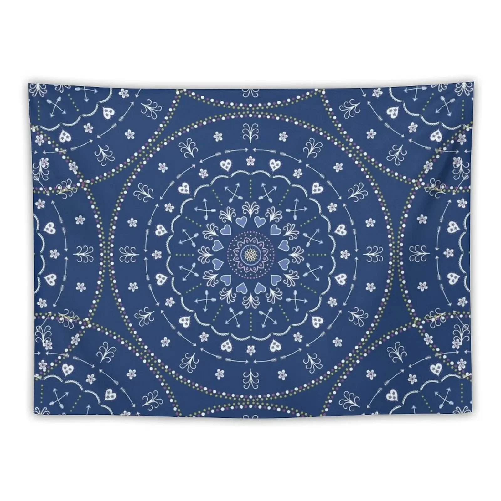 

Blue White Mandalas Tapestry House Decor Wall Carpet Tapestry