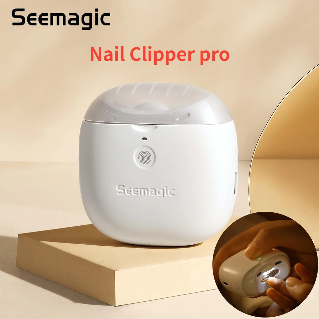 Youpin Seemagic Electric Automatic Nail Clipper Pro with Touch Start Infrared Protection LED Light Trimmer Cutter Head Tools