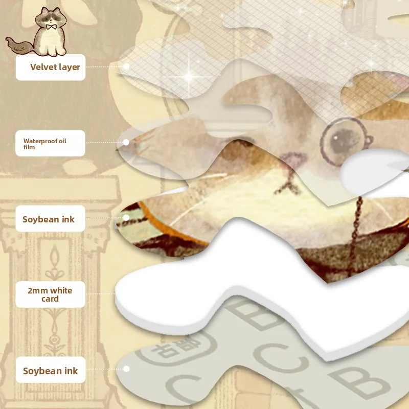 لغز وكالة المباحث Gubu Cat 500 قطعة بطاقة بيضاء بيرليسسينت جودة ممتازة، للبالغين والأطفال لعبة ذكية لجميع الأعمار