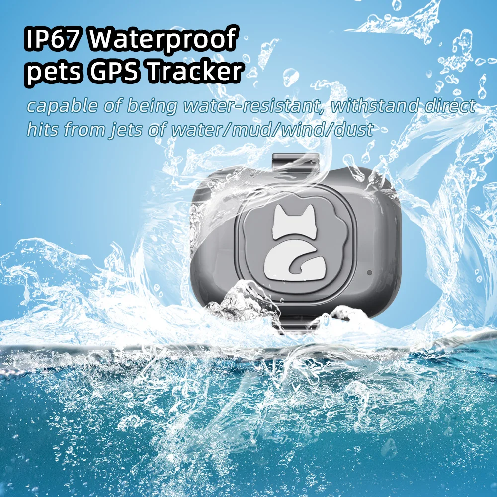 IP67 Waterproof Mini GPS Pet Tracker for Real Time Tracking on Dogs Cats Birds and More with Free Web App