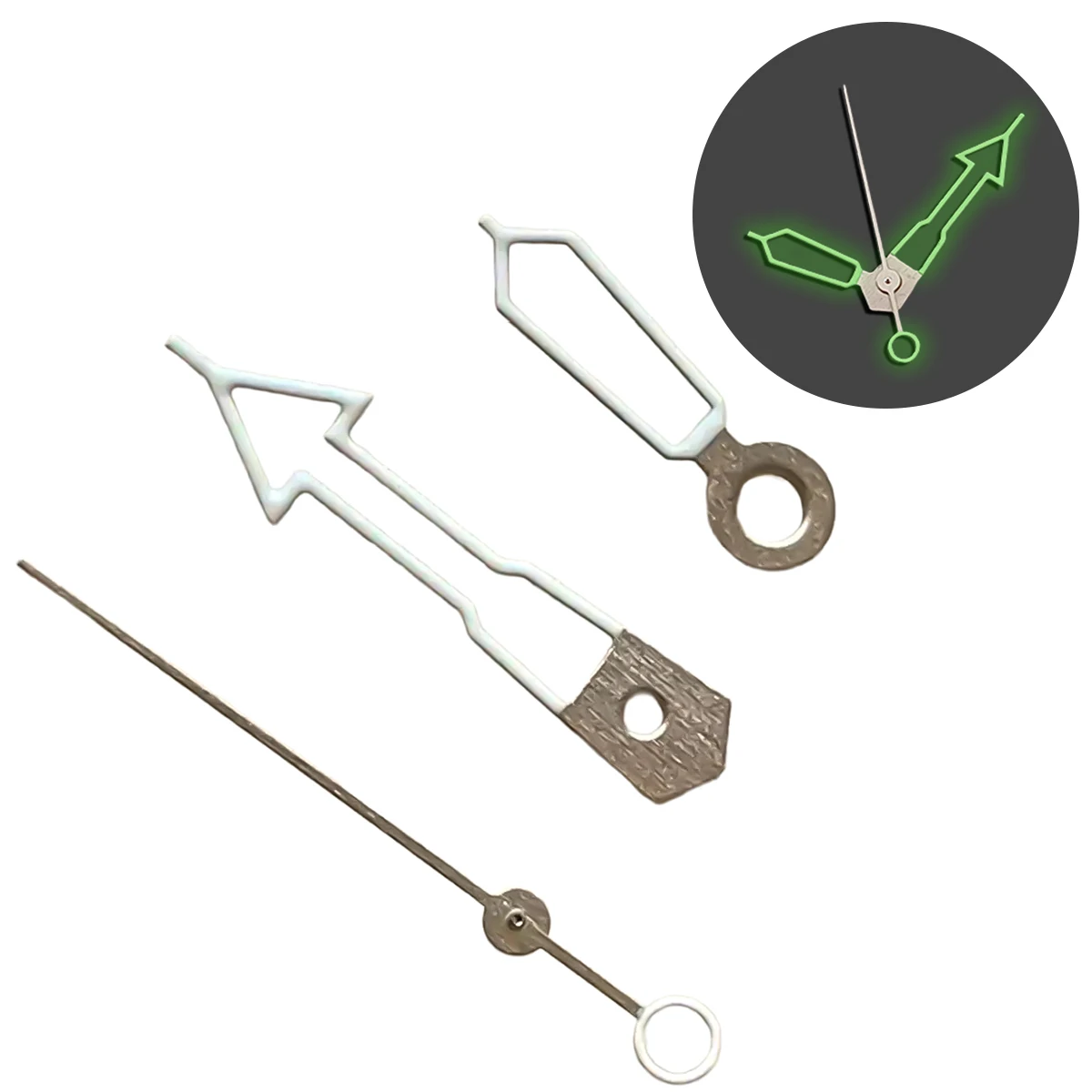 Skeleton Green Luminous Watch Hands Green Luminous Hollow Out 8*12*13mm Watch Hands Watch Accessories for NH35/36/4R/7S Movement