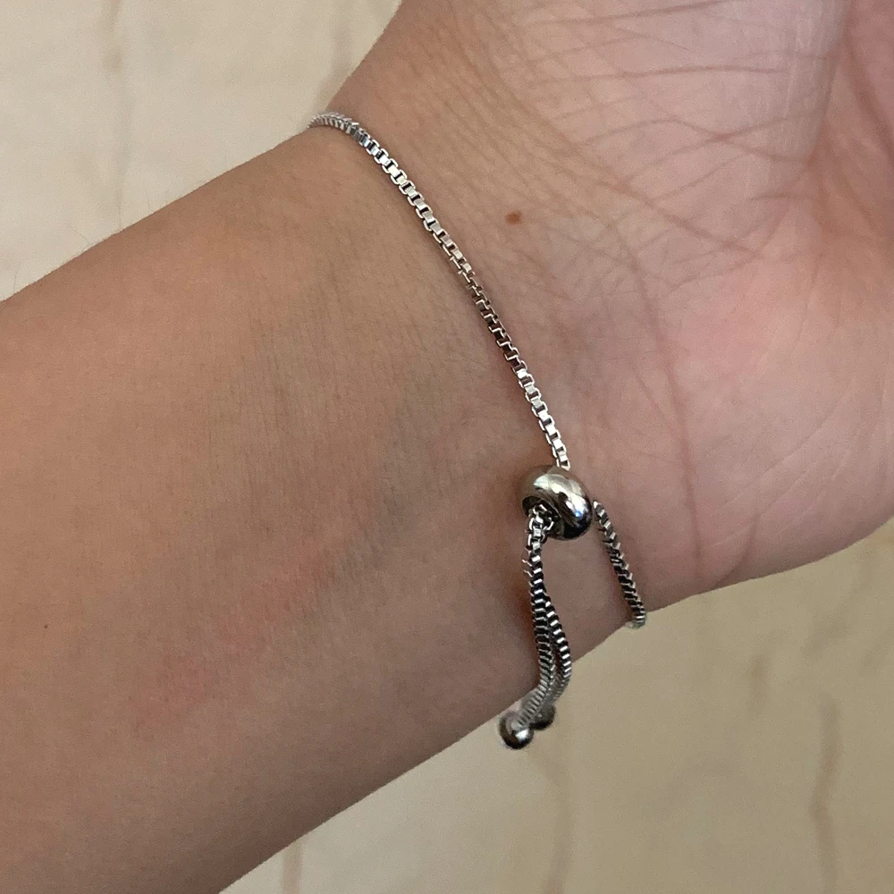 Customize Silver Color Small Zircon A-Z Alphabet Initial Letter Charm Bracelet for Women Trendy Adjustable Chain Arm Cuff