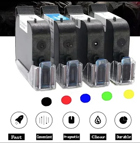 ตลับหมึก TIJ Fast Dry 2589 45 ขนาด 12.7 มม. 25.4 มม. แบบใช้ตัวทำละลาย สำหรับอุปกรณ์เสริมภายในประเทศ