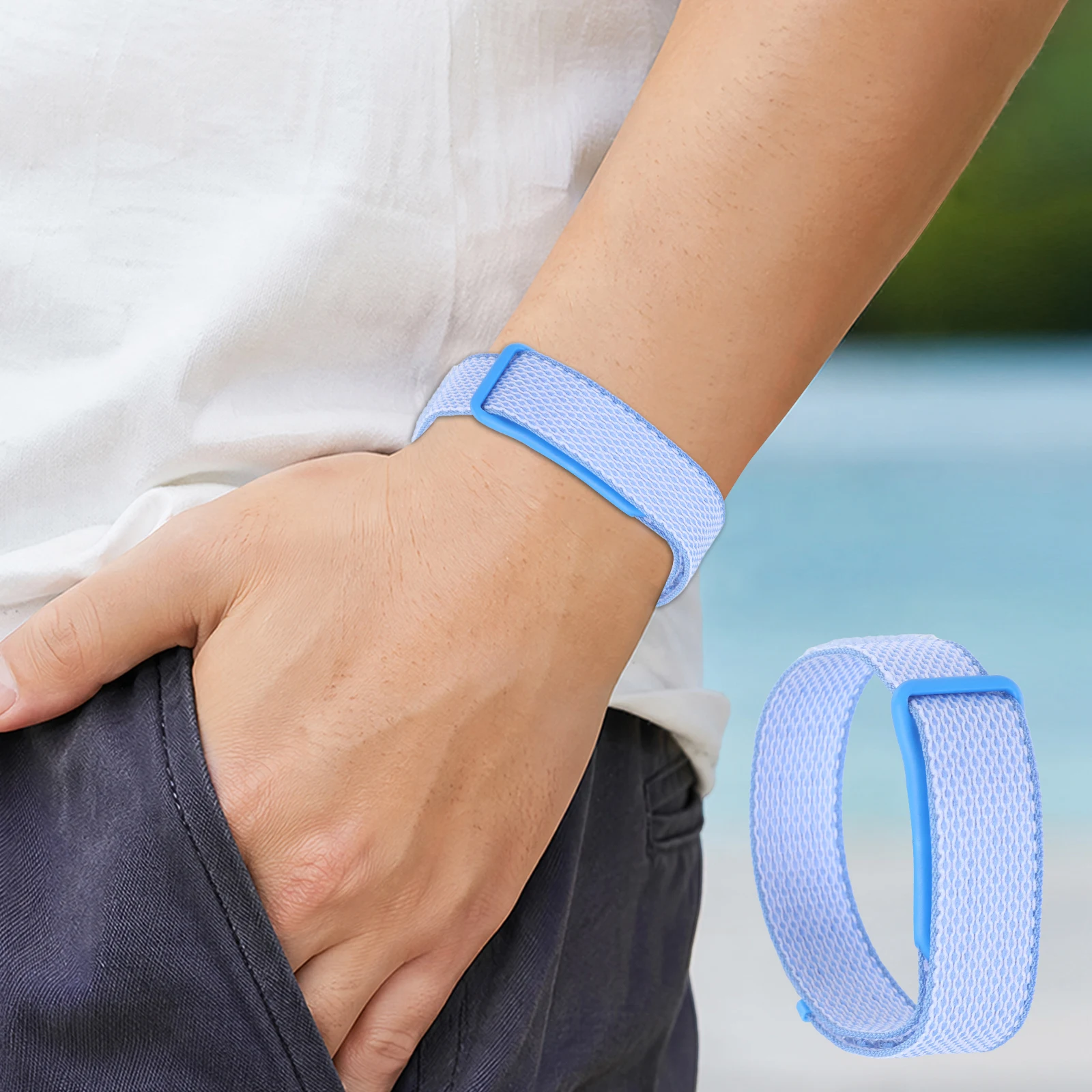 Nylon Watch Strap Replacement for Google Fitbit Air Breathable Hook and Loops Strap for Fitbit Air Fitness Tracker Accessories