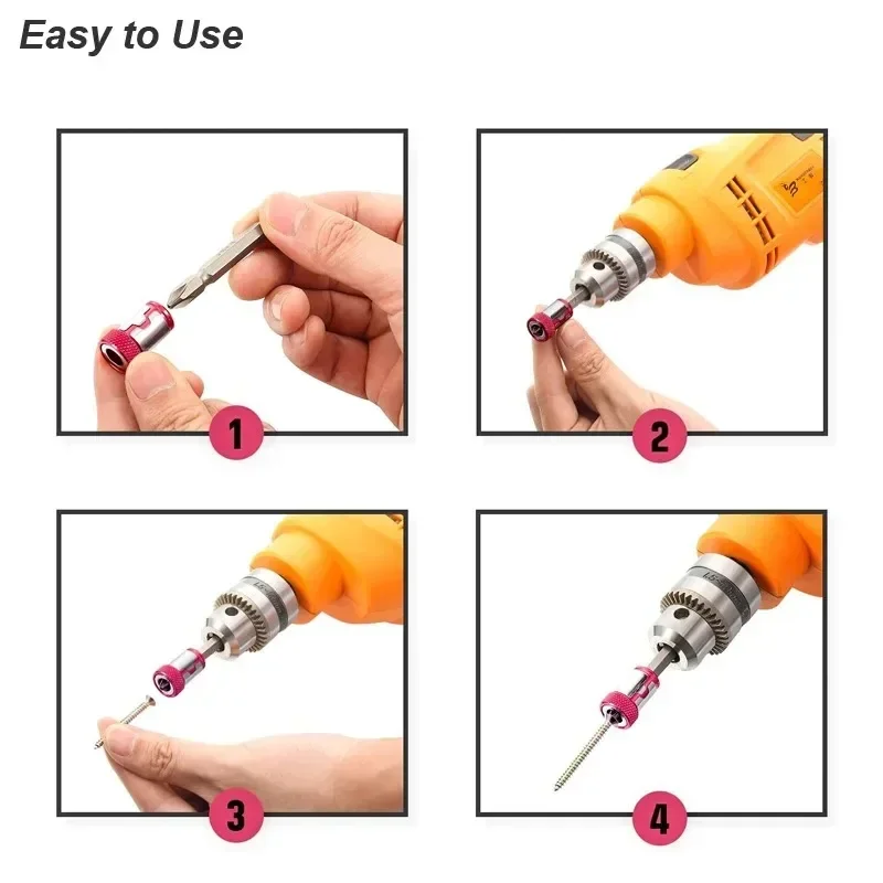 "Alloy Magnetic Screwdriver Bit Holder - Universal Cross-head Compatibility with Strong Electromagnetic Grip"