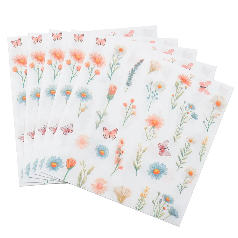 20 printed flower napkins per pack, disposable tissues, birthday party napkins, festival gathering napkins - view 4
