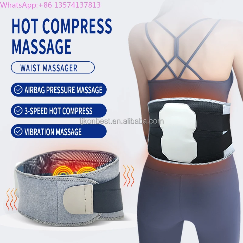 

Adjustable Heated Wireless Electric Lower Back Support Belt Pain Relief Far Infrared Heated Waist Massager Massage Belt