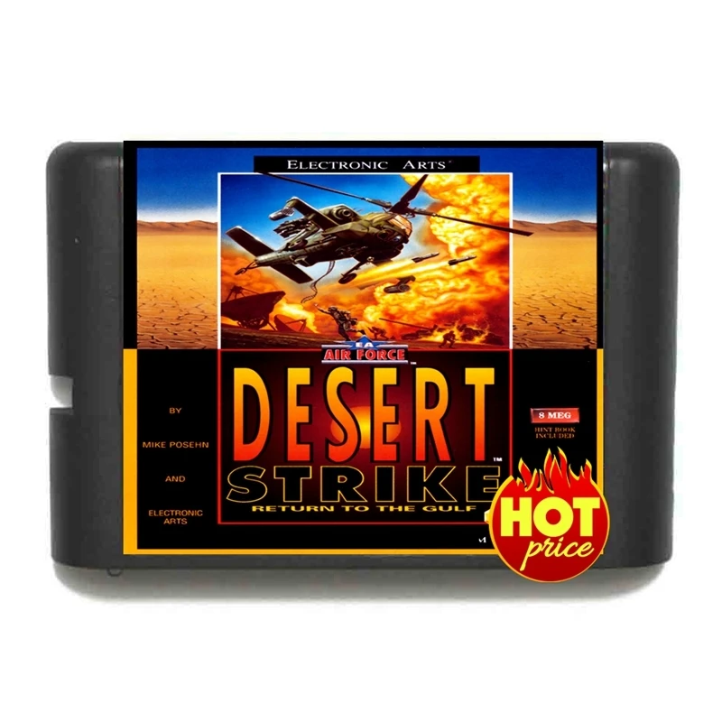 데저트 스트라이크 MD 게임 카드, 세가 메가 드라이브, 제네시스용, 16 비트, 신상품