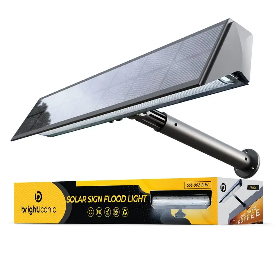 

Solar Sign Lights Outdoor Black LED Solar Sign Light for House Numbers amp Real Estate Signs 13 Cool White Floodlight, IP65 Wate