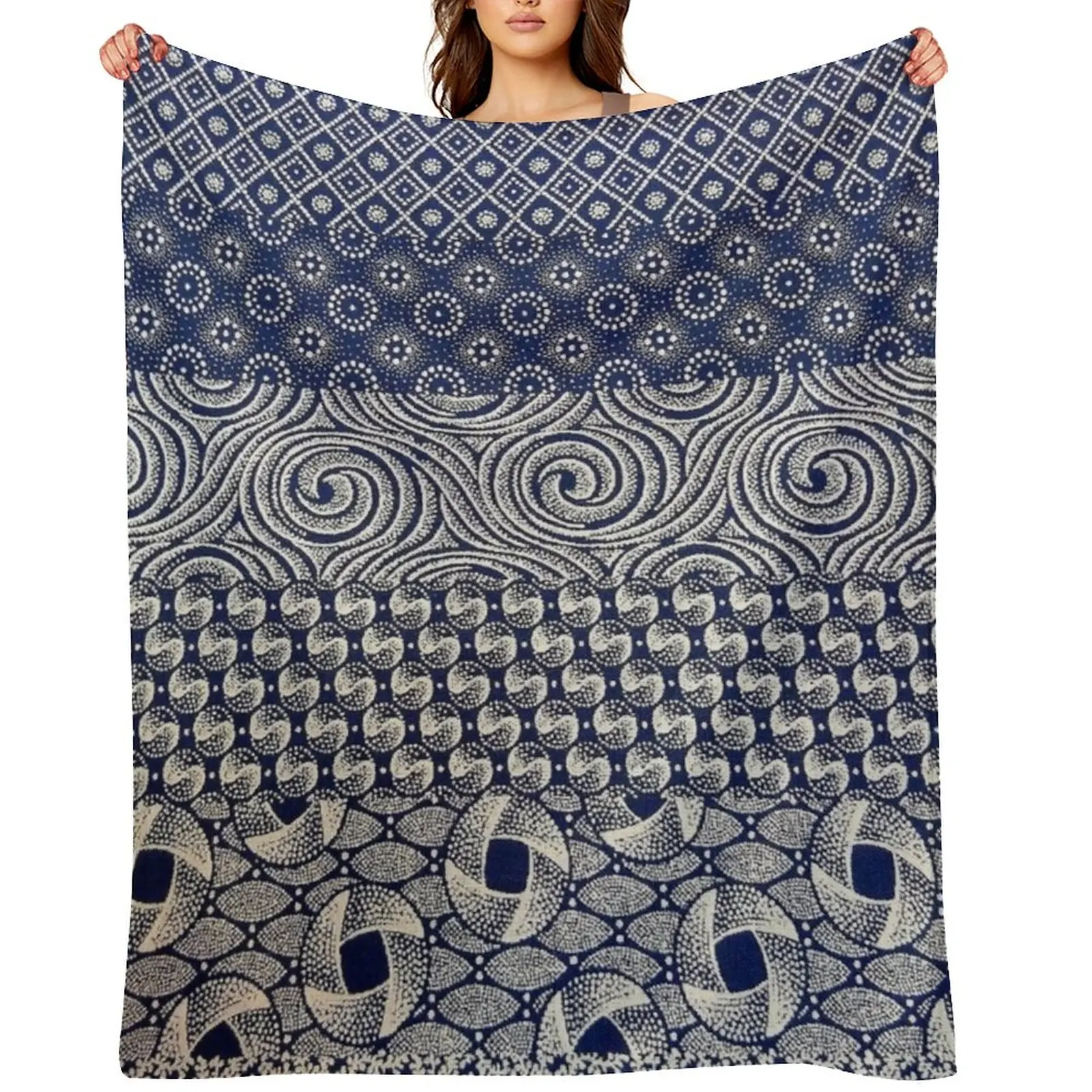 

Shweshwe Africa design Throw Blanket wednesday Flannel Fabric Travel Vintage Blankets