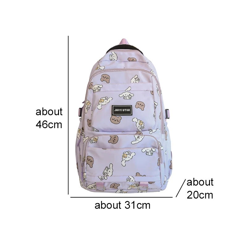 Sanrioed Cinnamoroll Anime Cute Backpack Schoolbags Student Cartoon Travel Large Capacity Shoulder Bag Birthday Gift for Friend