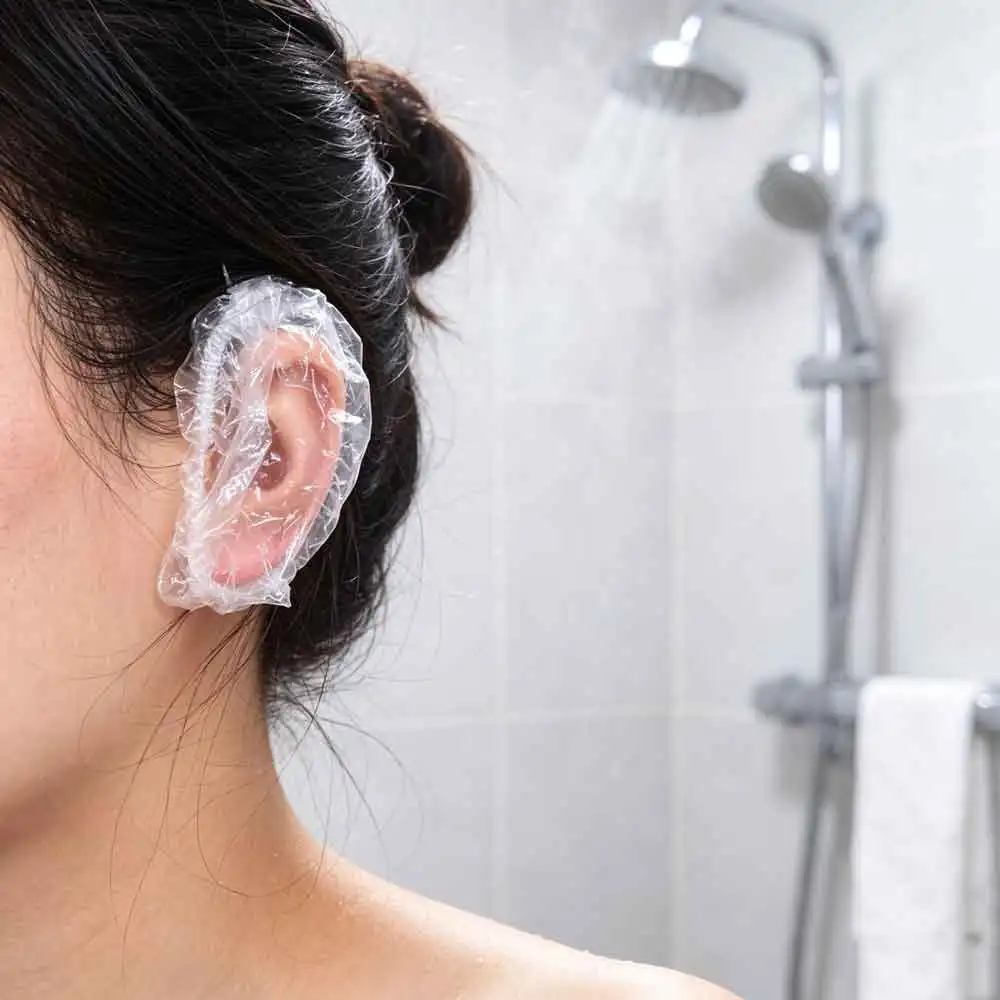 vvocci 100/200/500Pcs Disposable Ear Care Cover Earmuff Protective Handy Gadget, Transparent High-Quality , Salon Use ，