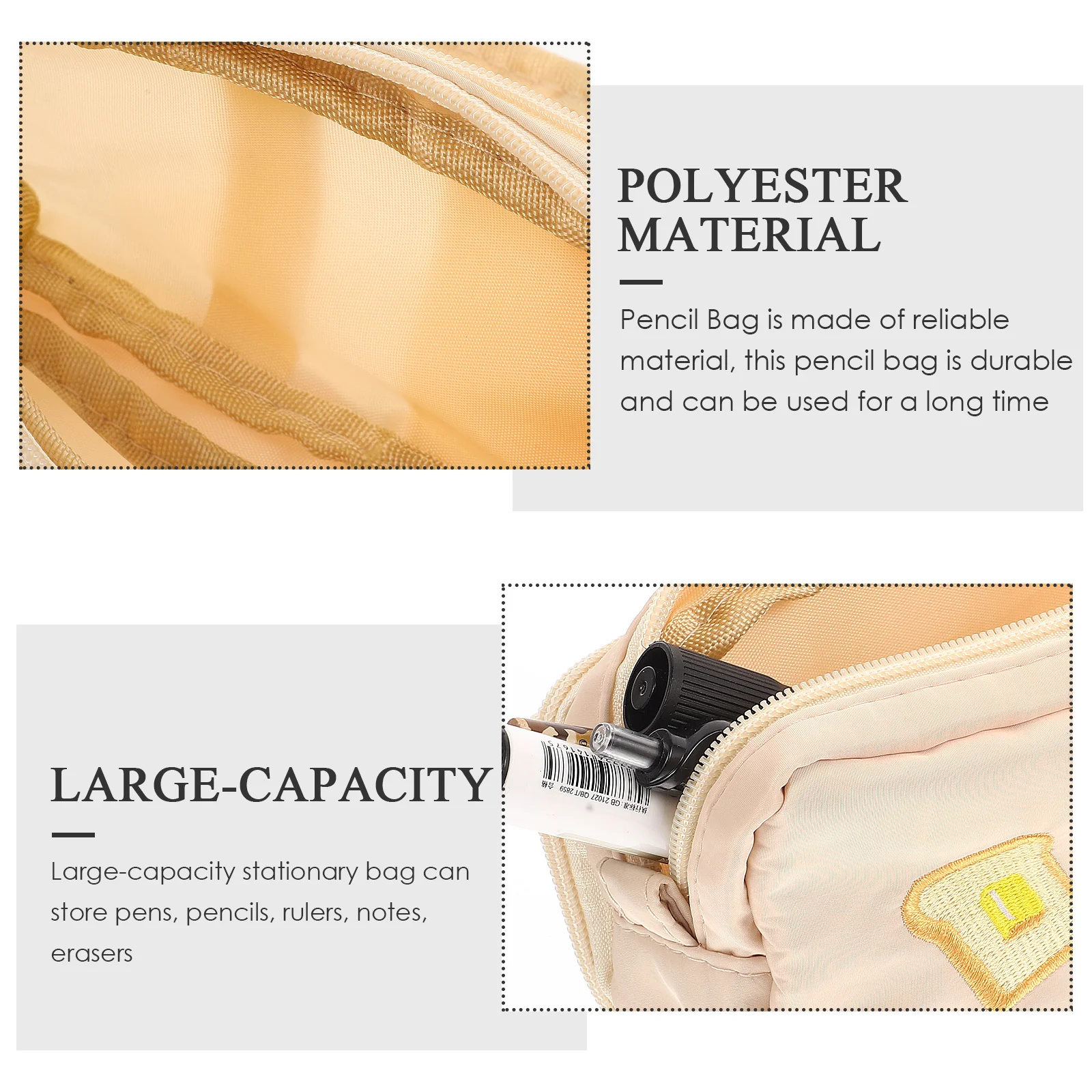 

Portable Multi-Function Pencil Bag Large Capacity Pen Organizer Durable School Stationery Storage Makeup Bag Pencil Case