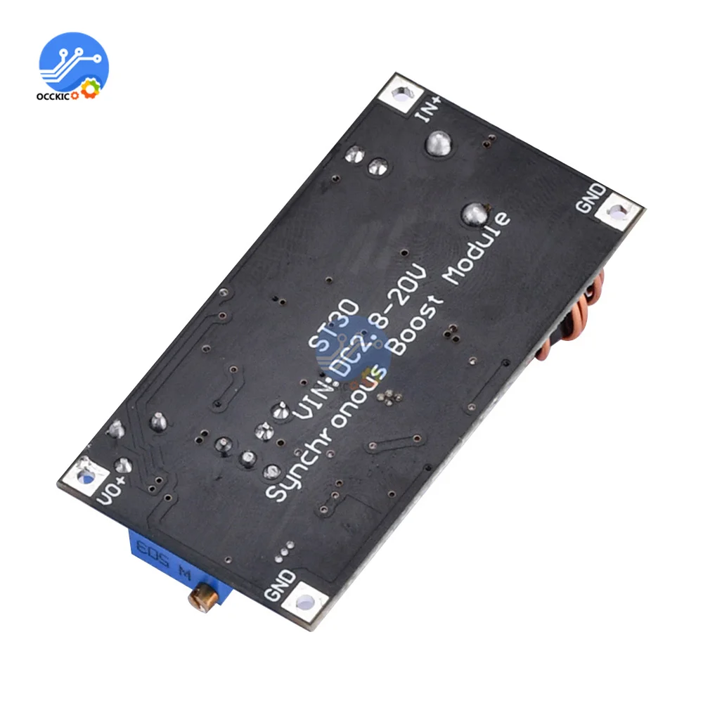 DC-DC 2.7-20V to 4.5-20V Low Voltage Adjustable Step Up Converter Boost Constant Current Synchronous Rectifier Power Module 30W