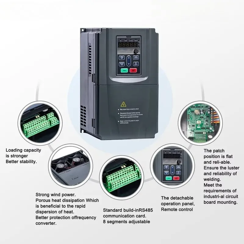 2026 380V VFD Inverter Drive AE300 30KW Three-phase Frequency Inverter Vector Control VFD for Small Machinery Motor Speed
