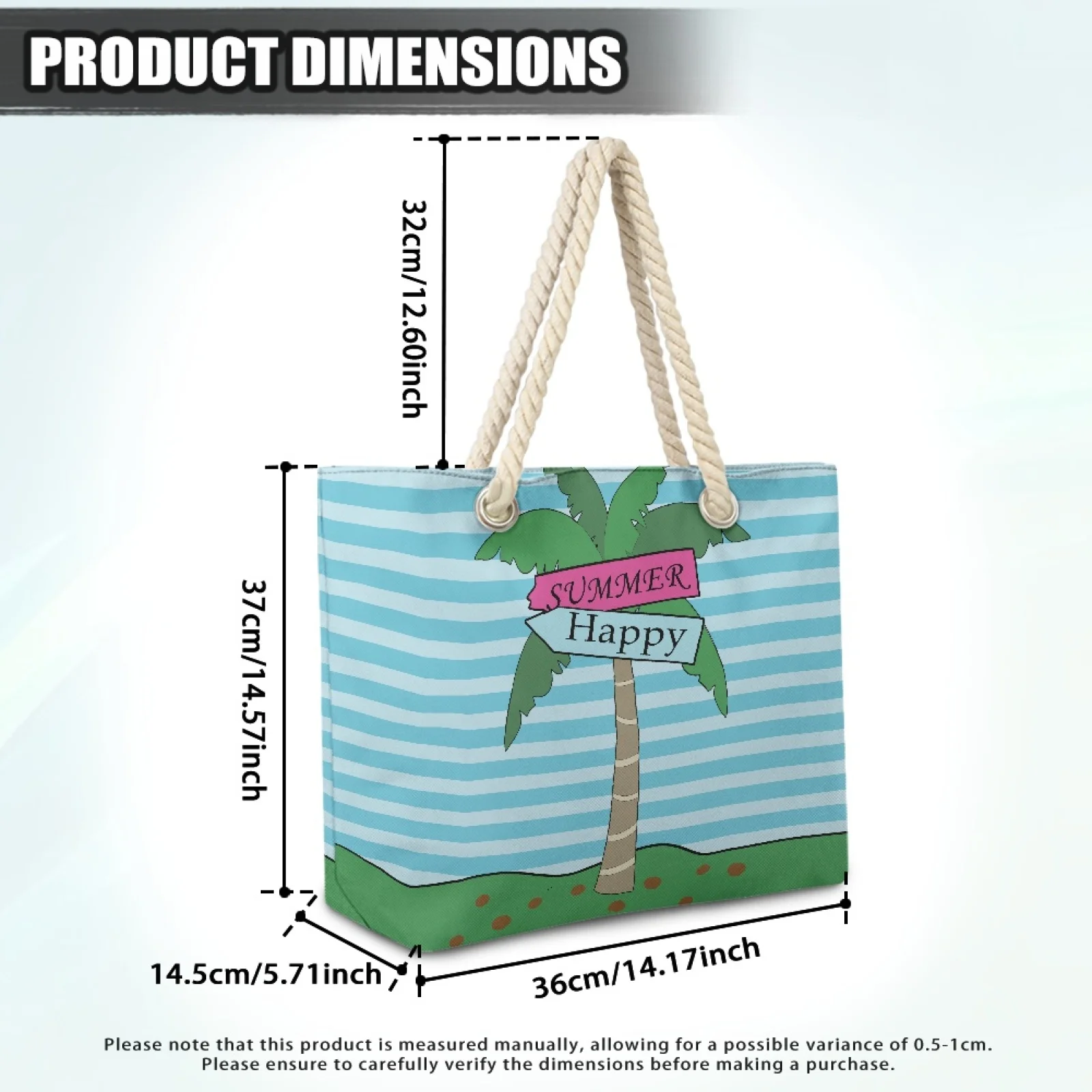 حقيبة يد نسائية كاجوال من HYCOOL، حقيبة كتف مخصصة، حقيبة كتف للسفر وحفلات الشاطئ