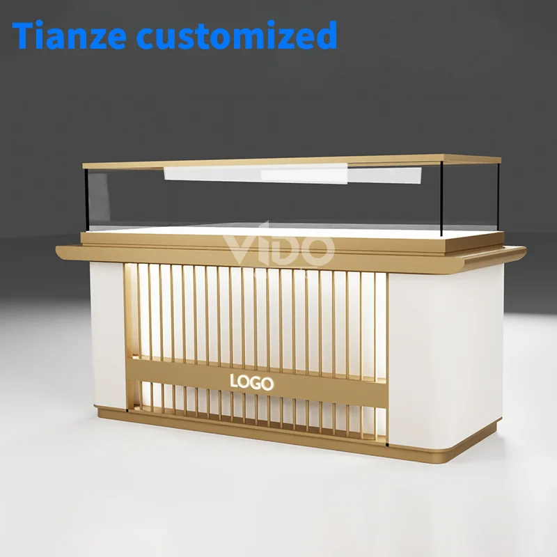 

[Customized]glass jewelry stand display set earrings jewelry display rack with retro jewelry display kiosks