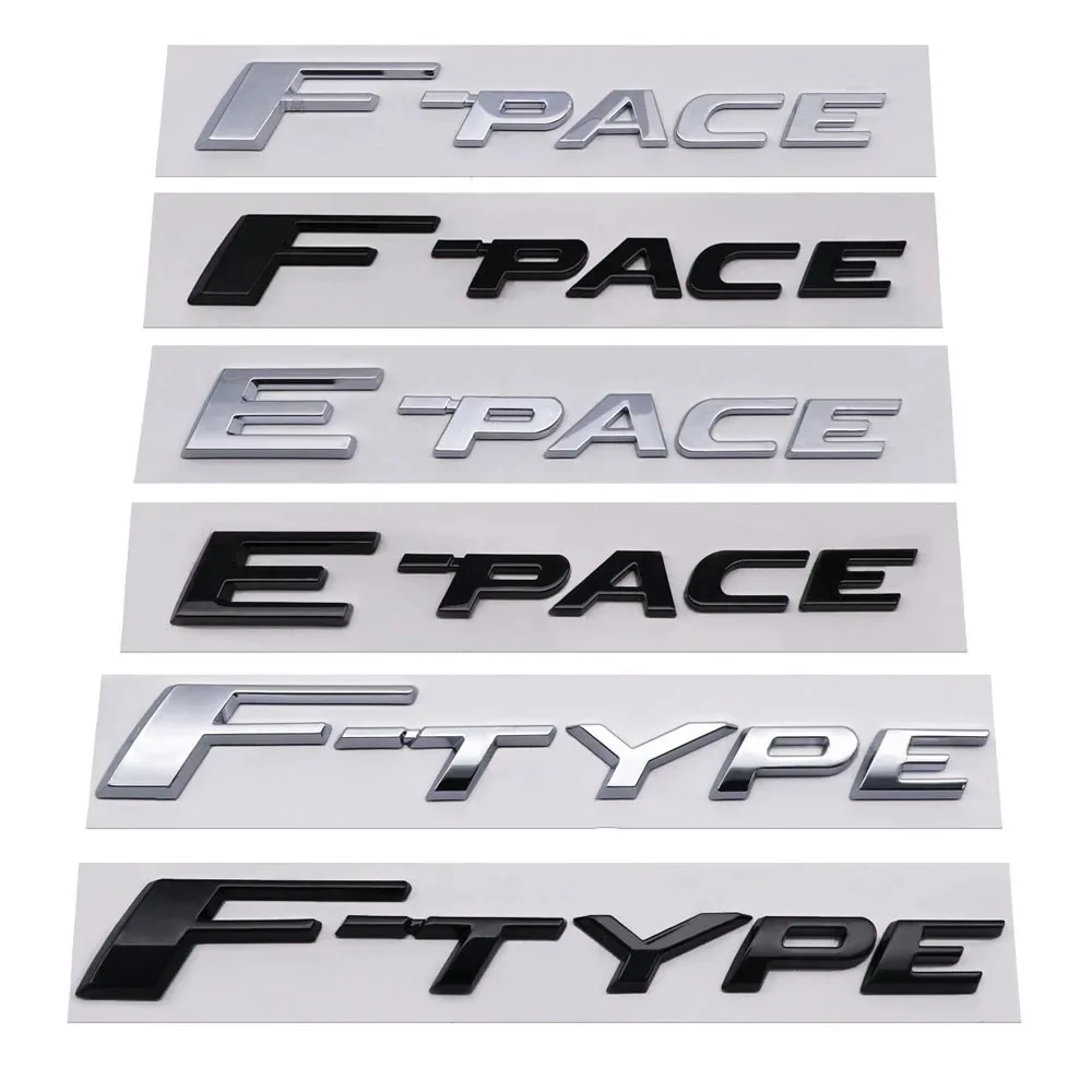 

ABS Car Rear Trunk Emblem Sticker for Jaguar F-PACE E-PACE F-TYPE Logo Auto Body Badge Decal Accessories