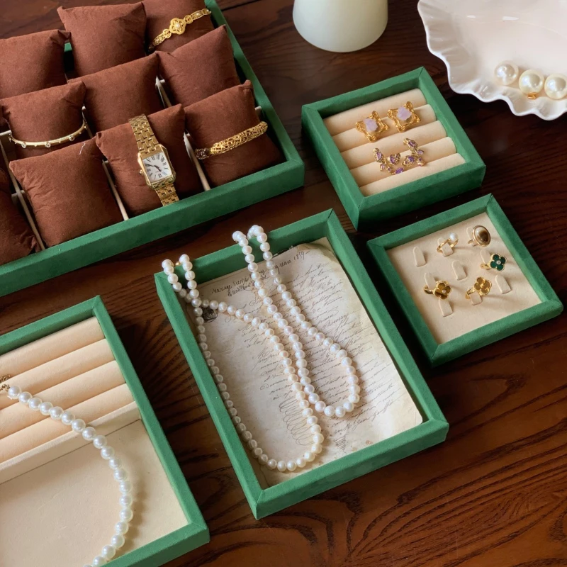 

Jeweler Jewelry Tray Minimalist Earrings Storage Trays Exhibitor Counter Necklaces Bracelet Display Pallet Jewellery Organizer