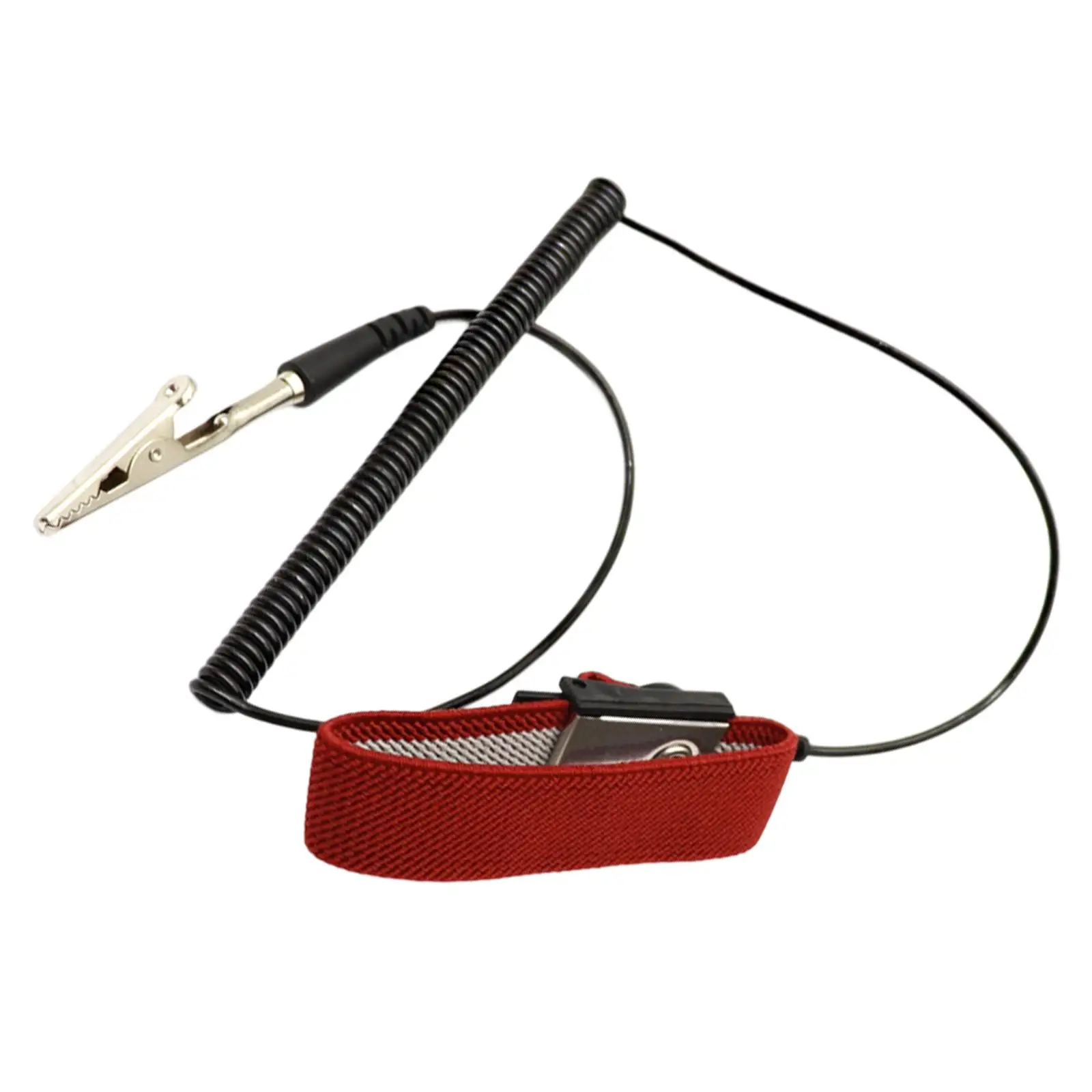 ESD Anti Static Wristband Bracelet with Grounding Wire Adjustable Nylon Strap for PC Repair Work