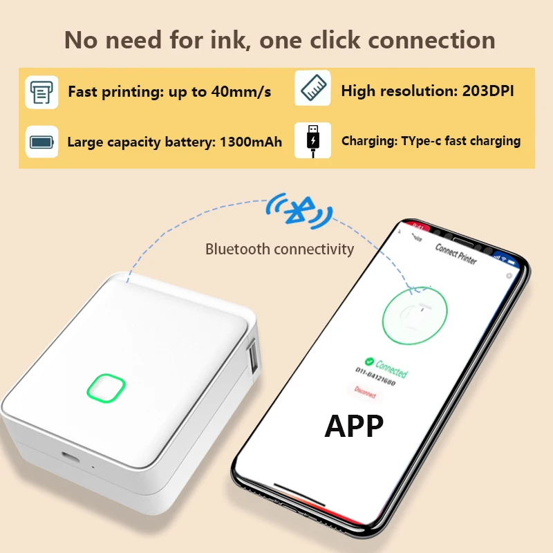 Continuous Thermal Label Paper Compatible For Phomemo D30 D35 Q30 Label Maker  Waterproof Scratch-Resistant Self-Adhesive Paper