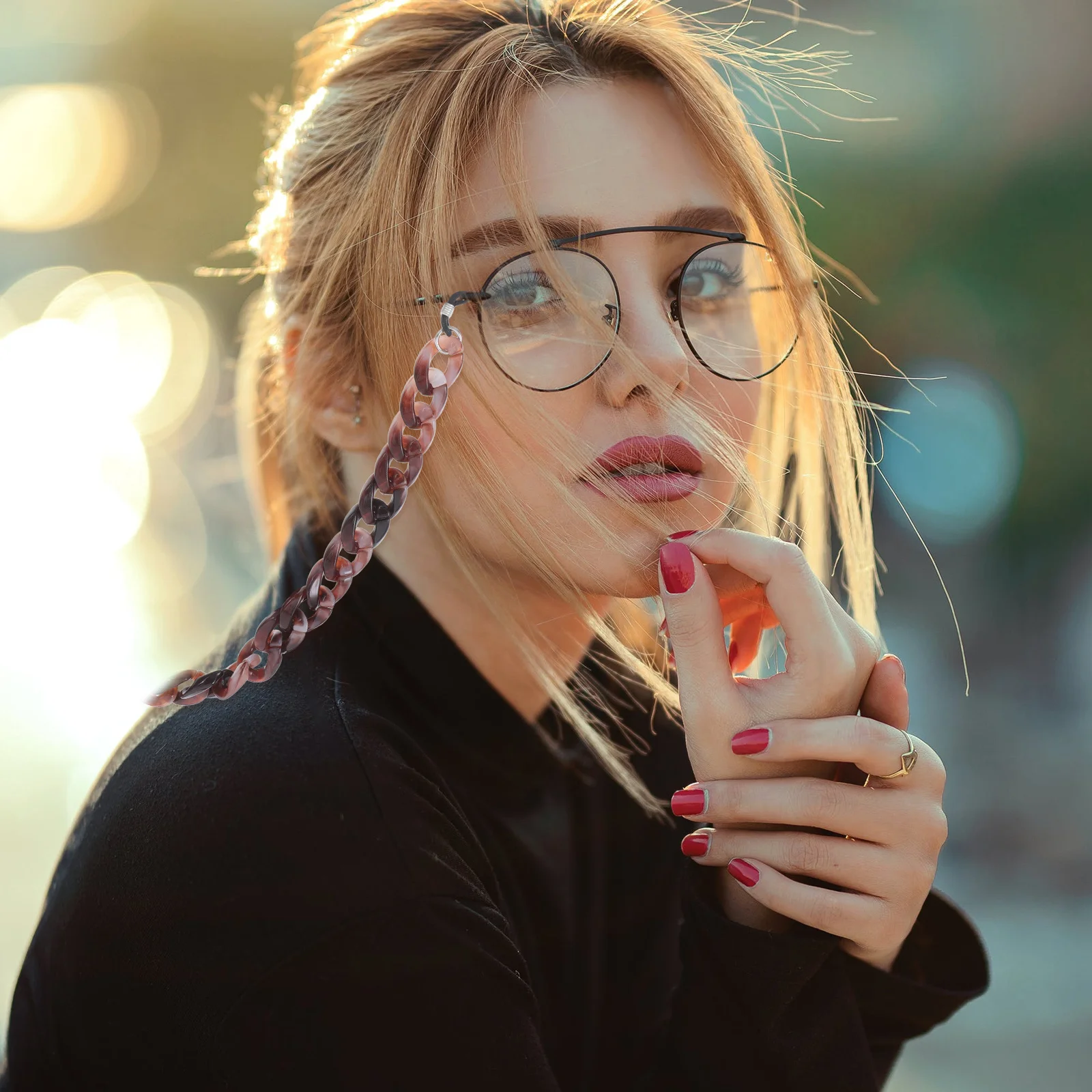 

Face Mask Lanyard Acrylic Glasses Chain Transparent Anti-Lost Sunglasses Holder Strap Stylish Casual Wear Mask Lanyard