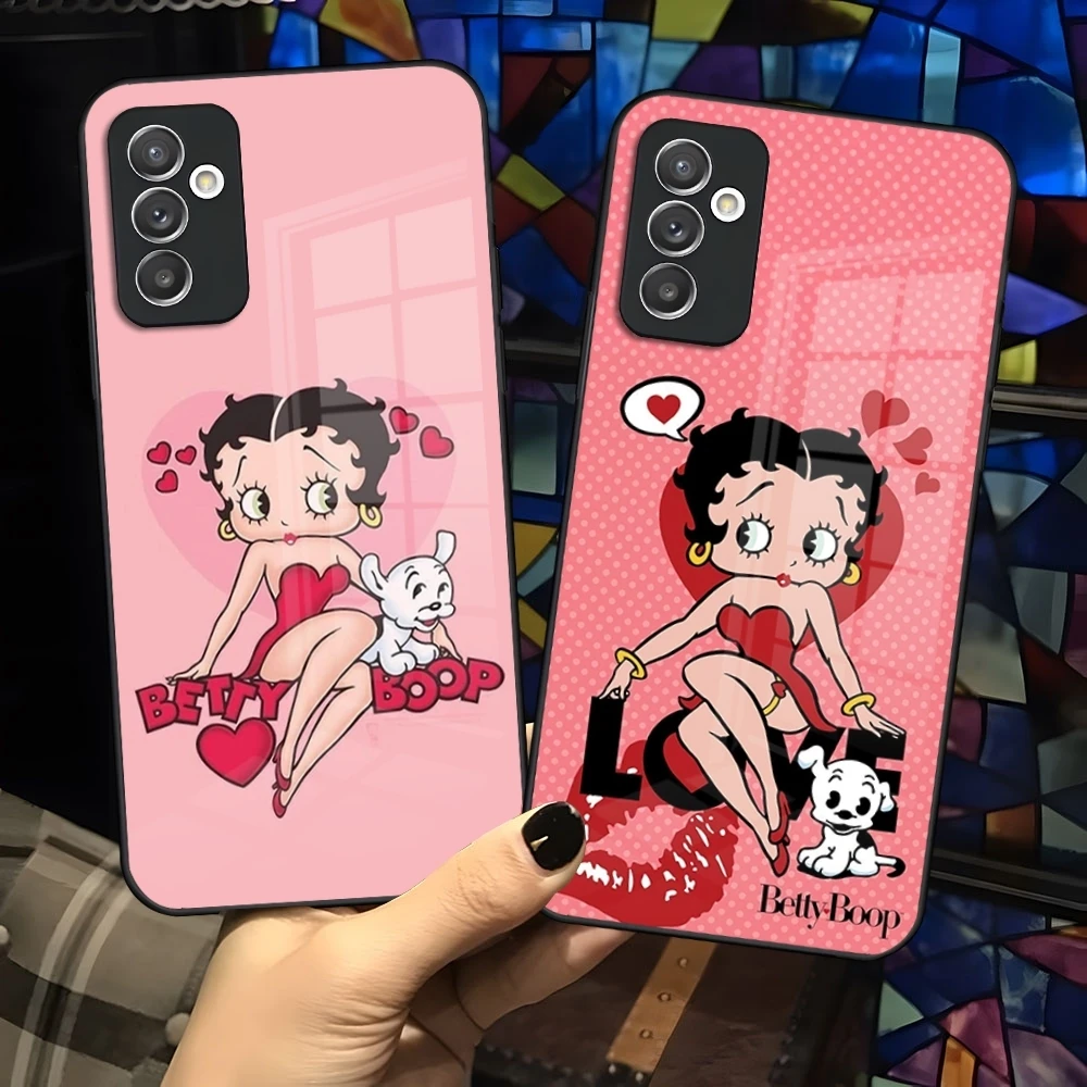 Чехол для телефона B-Betty-Cute-Boop для Samsung Galaxy S25 S24 S23 S22 S20 S21 Note20 Ultra Plus Fe, цветной серебряный чехол Чехол для телефона B-Betty-Cute-Boop для Samsung Galaxy S25 S24 S23 S22 S20 S21 Note20 Ultra Plus Fe, цветной серебряный чехол