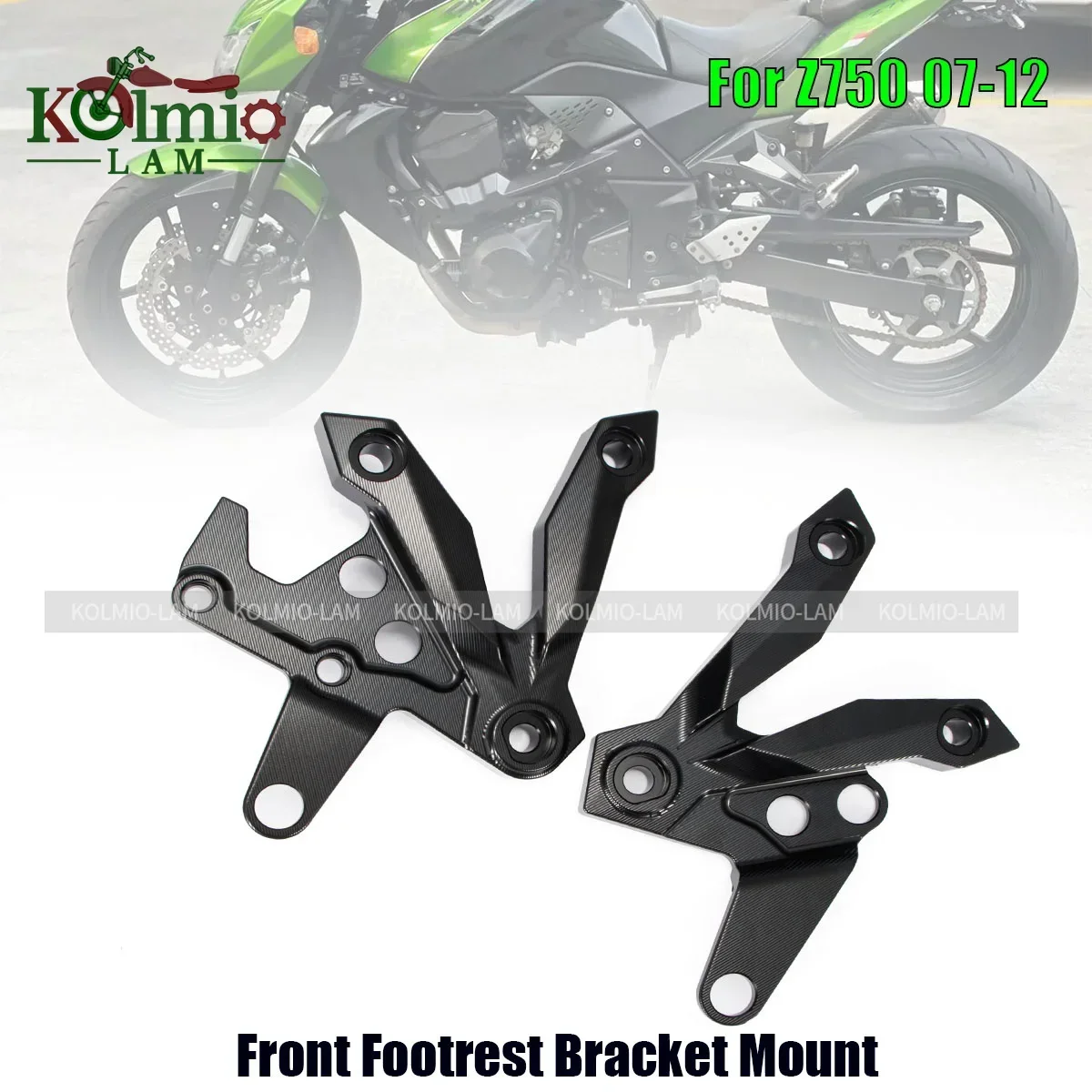

Fit for 2007 - 2012 KAWASAKI Z750 Motorcycle Accessories Front Footrest Foot Pegs Bracket Mount Kit Z 750 2008 2009 2010 2011