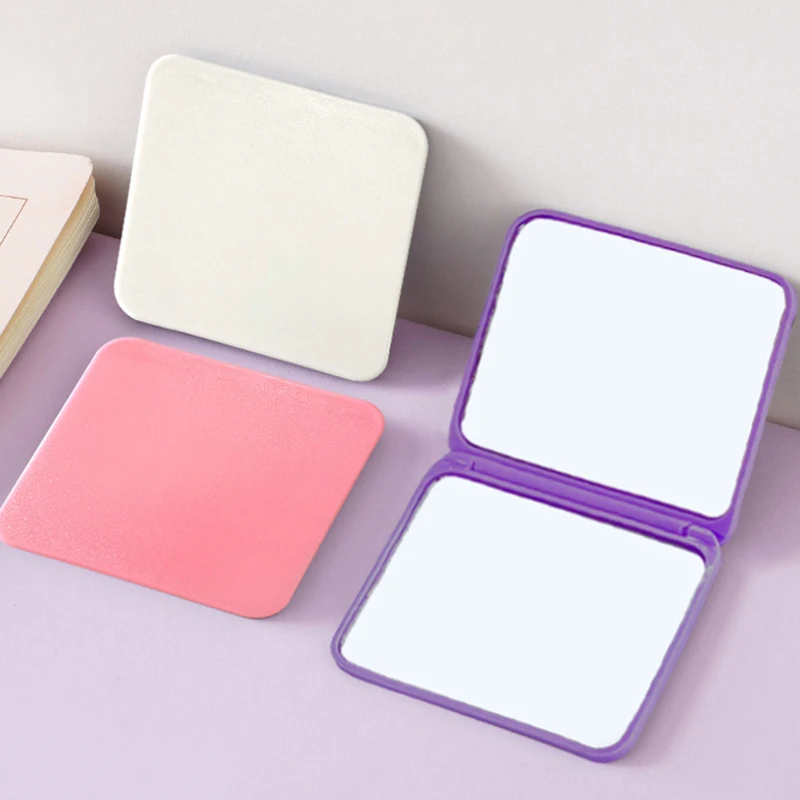 Folding Makeup Mirror High-Definition Portable Pocket Mirror Double-Side Women Makeup Mirror Rectangle Cosmetic Make Up Vanity